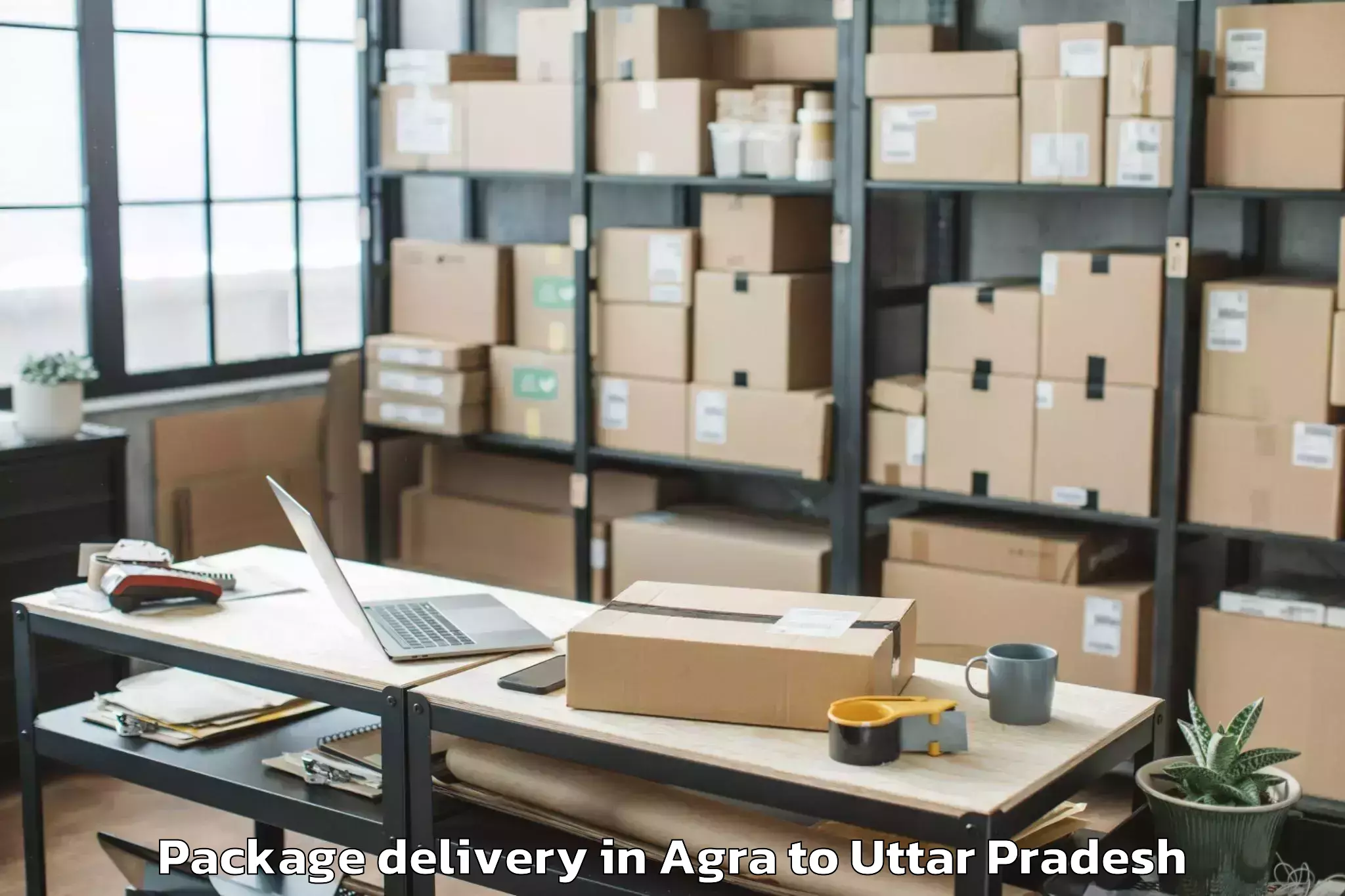 Reliable Agra to Manjhanpur Package Delivery